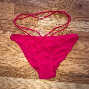Lace up bikini bottoms